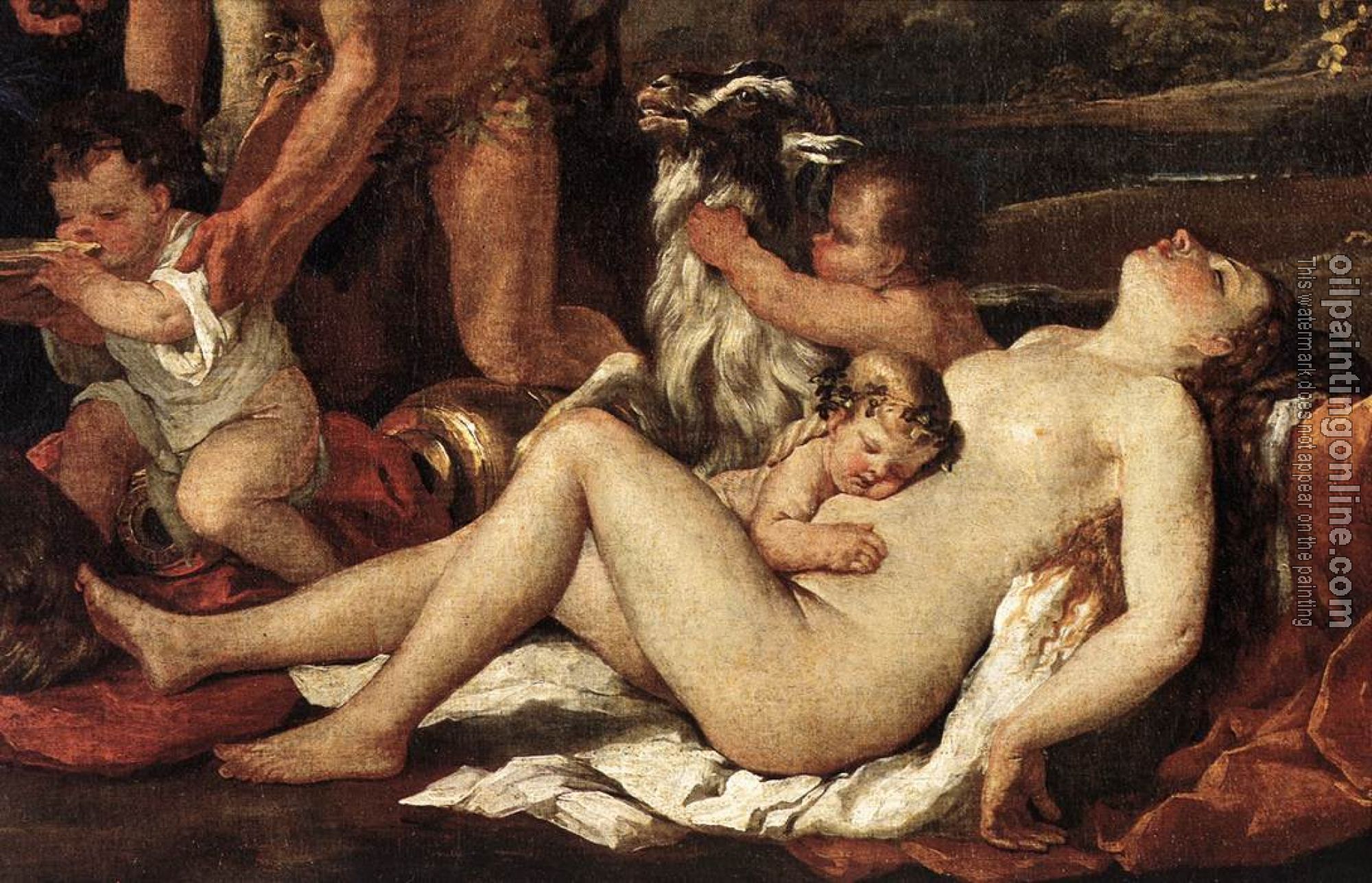 Poussin, Nicolas - The Nurture of Bacchus detail